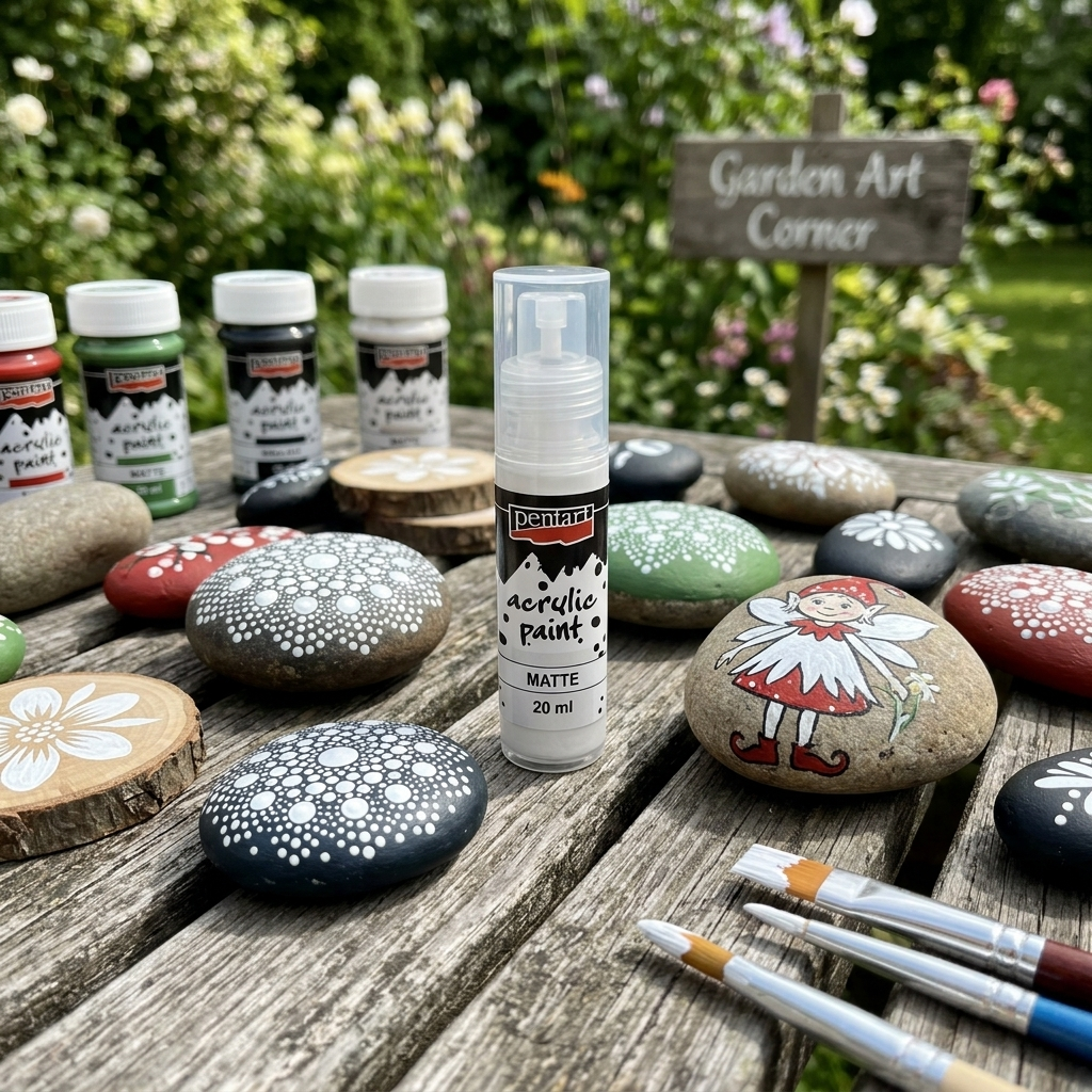 Akrylová barva matná PENTART 20 ml TITANOVÁ BÍLÁ
