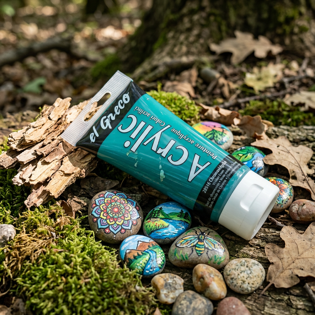 Akrylová barva EL GRECO 150 ml VIRIDIAN ZELENÁ