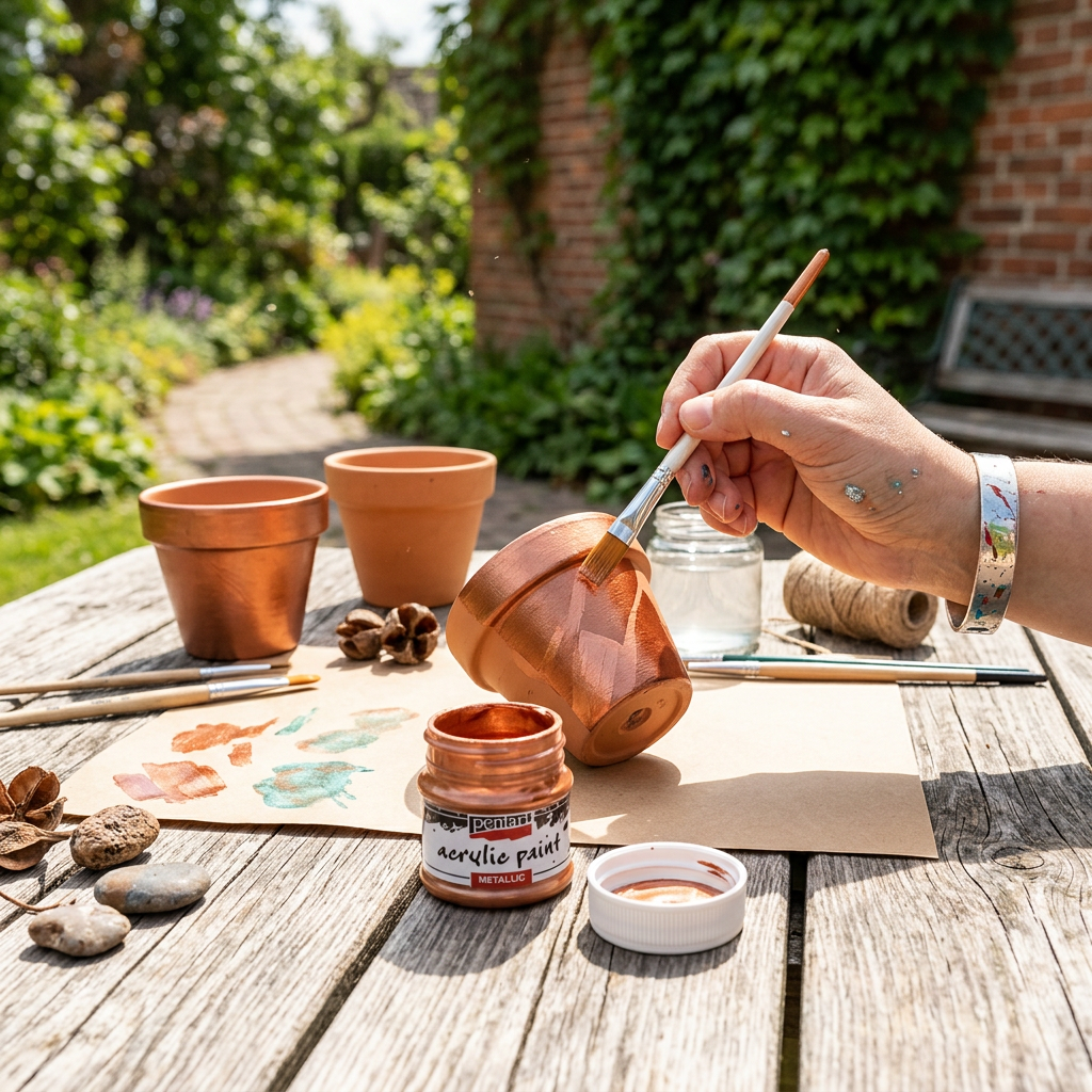 Akrylová barva metalická PENTART 50 ml ANTICKÁ MĚDĚNÁ
