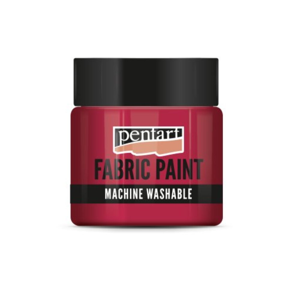 Barva na světlý a tmavý textil PENTART 50 ml KARMÍNOVÁ