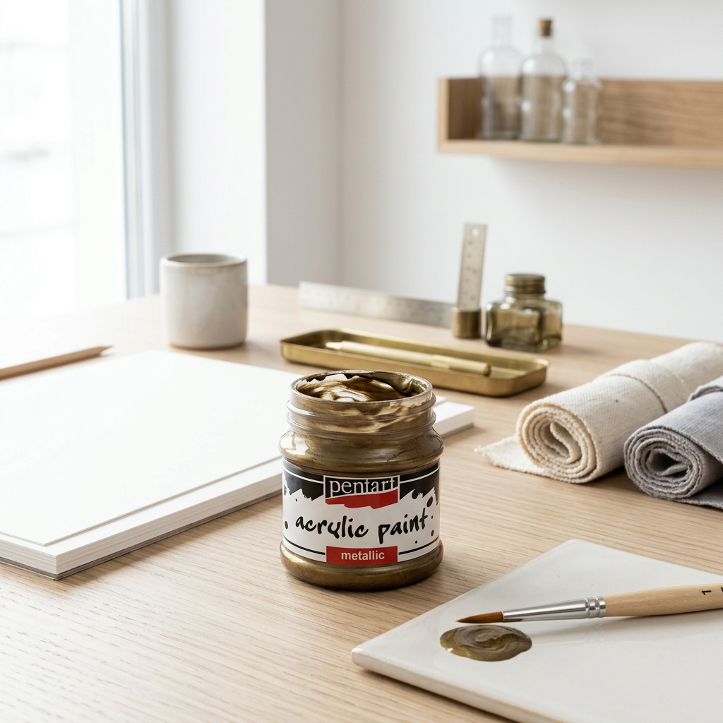 Akrylová barva metalická PENTART 50 ml ANTICKÁ ZLATÁ