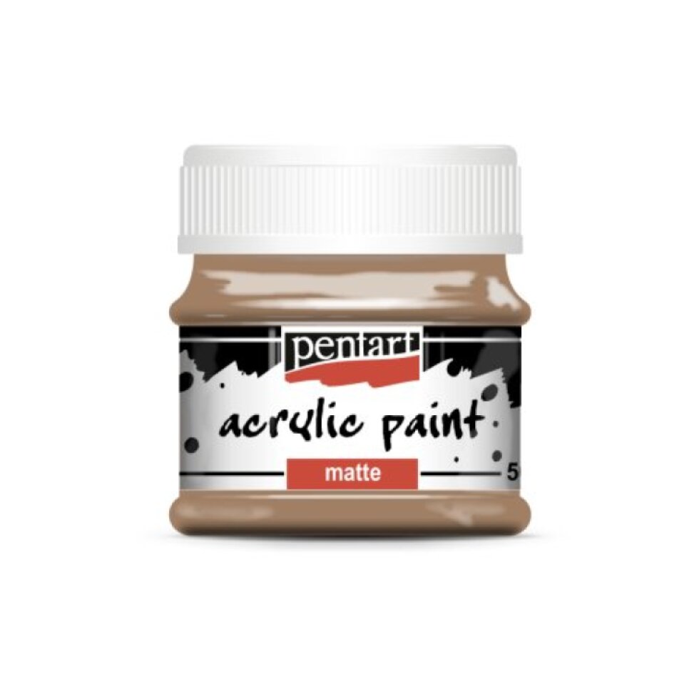 Akrylová barva matná PENTART 50 ml MARS HNĚDÁ