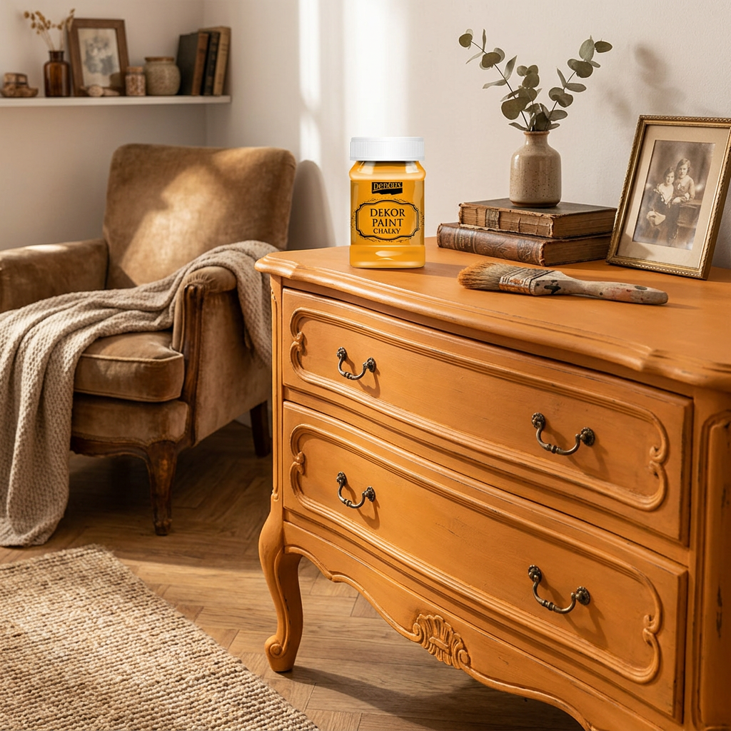 Křídová a dekorační barva PENTART 100 ml ORANŽOVÁ