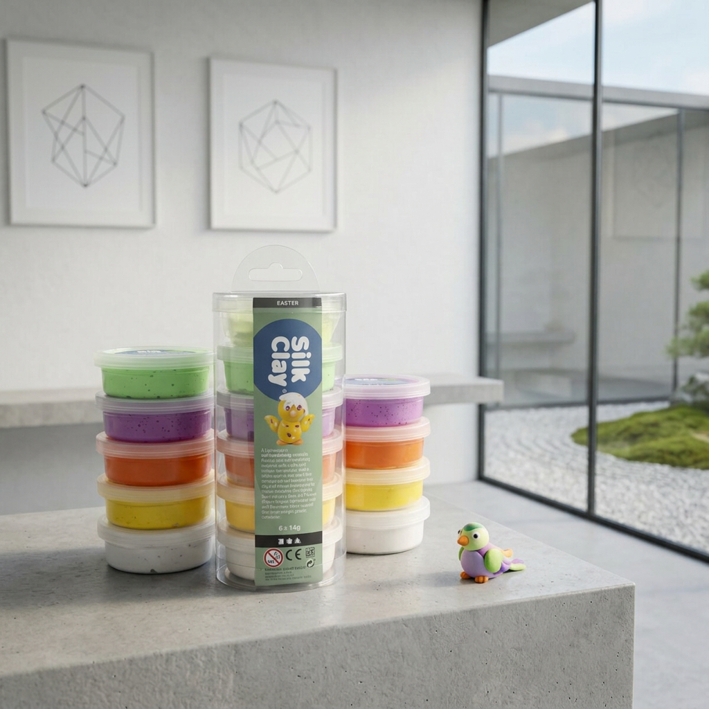 Silk Clay hedvábná modelovací hmota SADA 6 barev JARNÍ BARVY