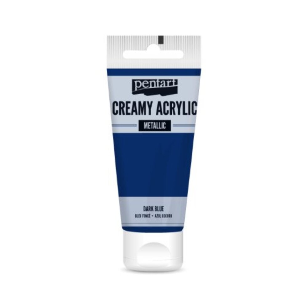 Krémová akrylová barva pololesklá PENTART 60 ml TMAVÁ MODRÁ