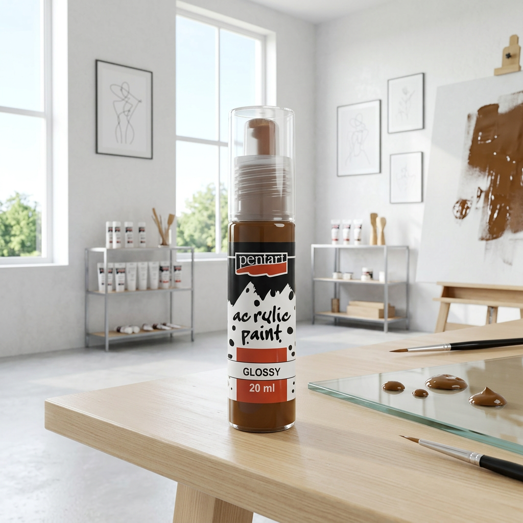 Akrylová barva lesklá PENTART 20 ml KAŠTANOVÁ