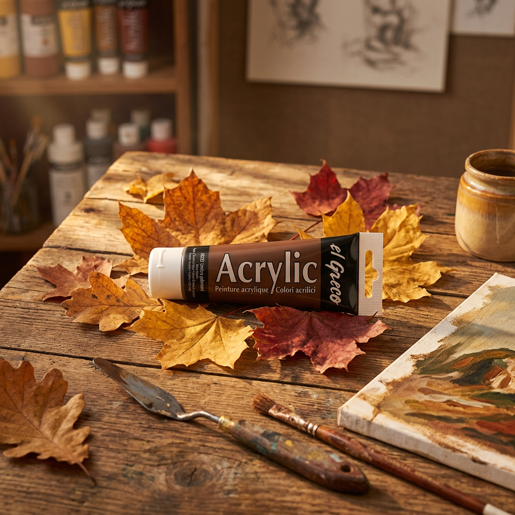 Akrylová barva EL GRECO 75 ml TMAVÁ OKROVÁ