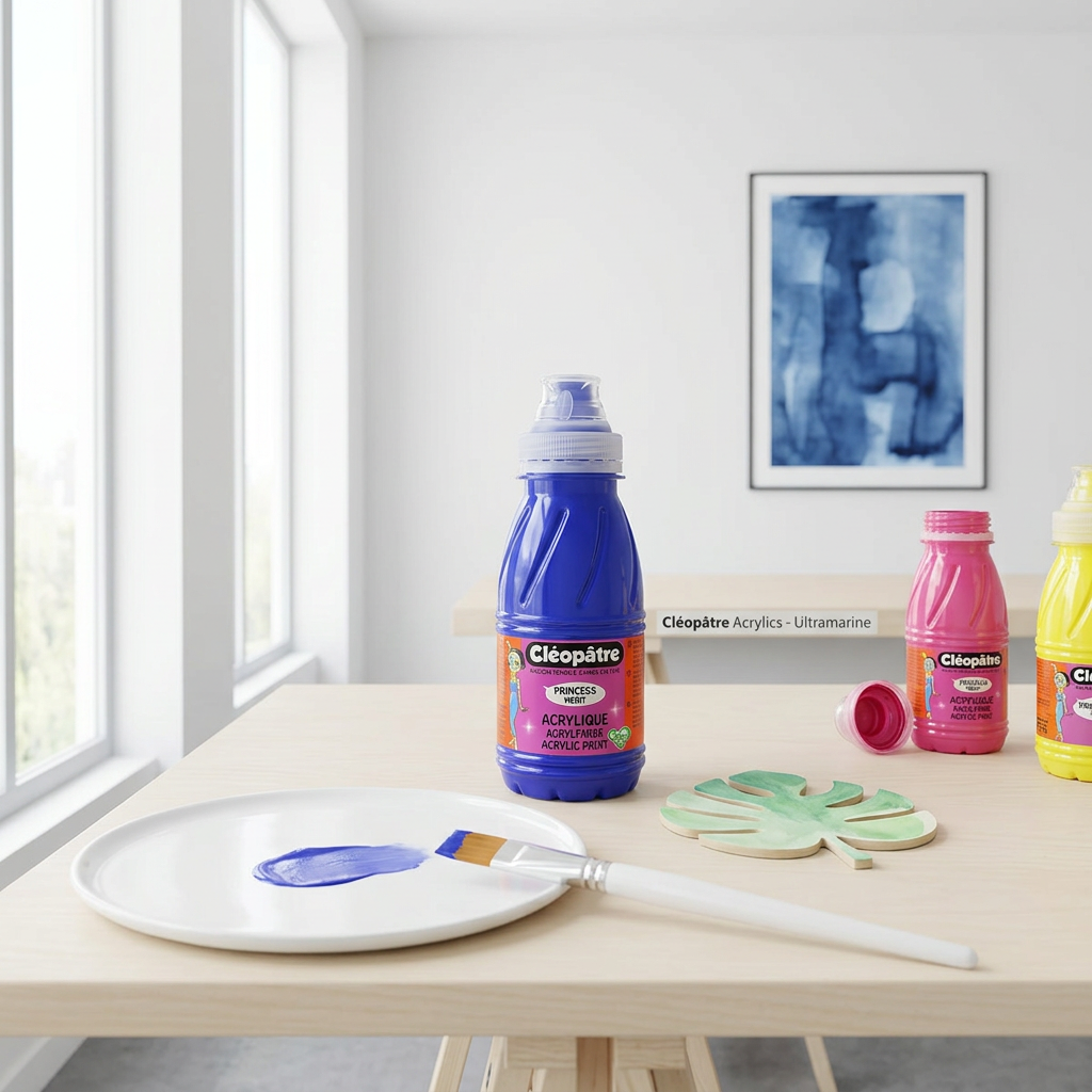 Akrylová barva CLEOPATRE 250 ml ULTRAMARÍNOVÁ MODRÁ