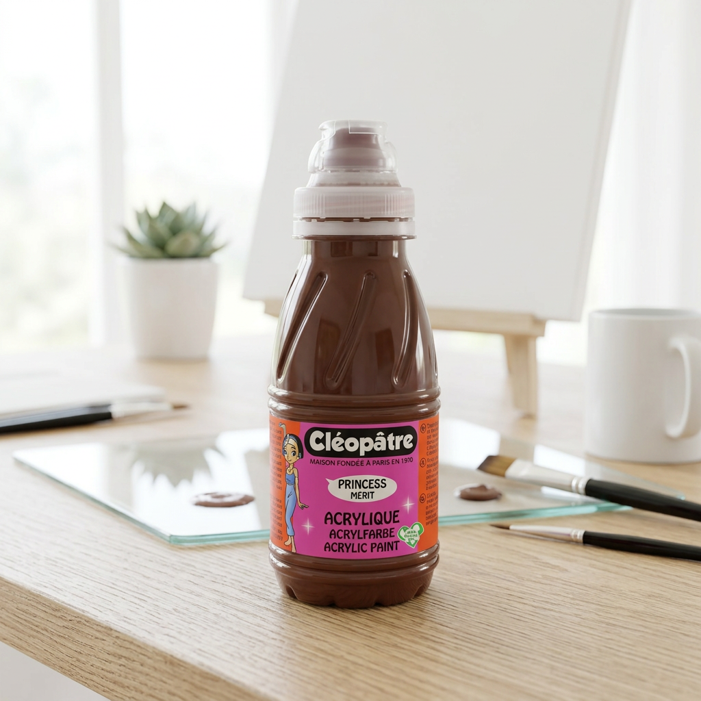 Akrylová barva CLEOPATRE 250 ml HNĚDÁ