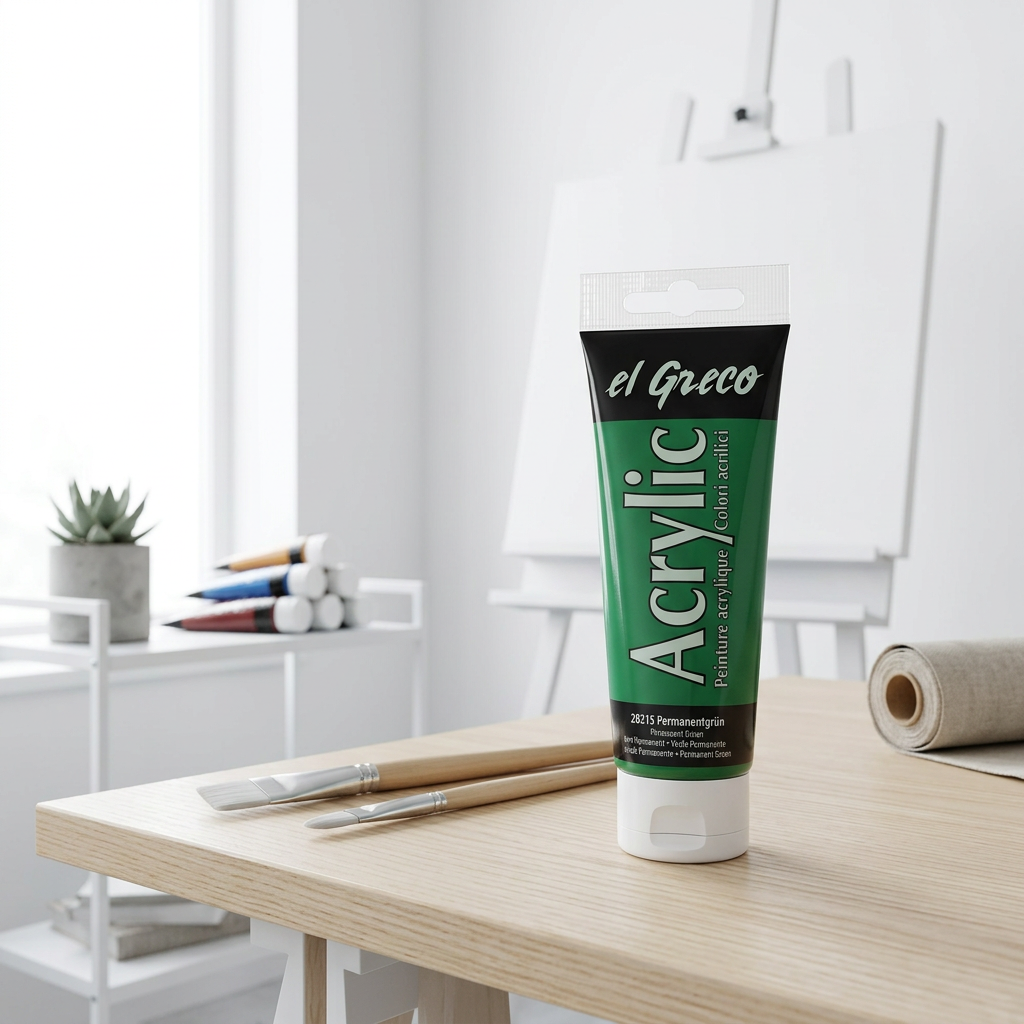 Akrylová barva EL GRECO 75 ml PERMANENTNÍ ZELENÁ