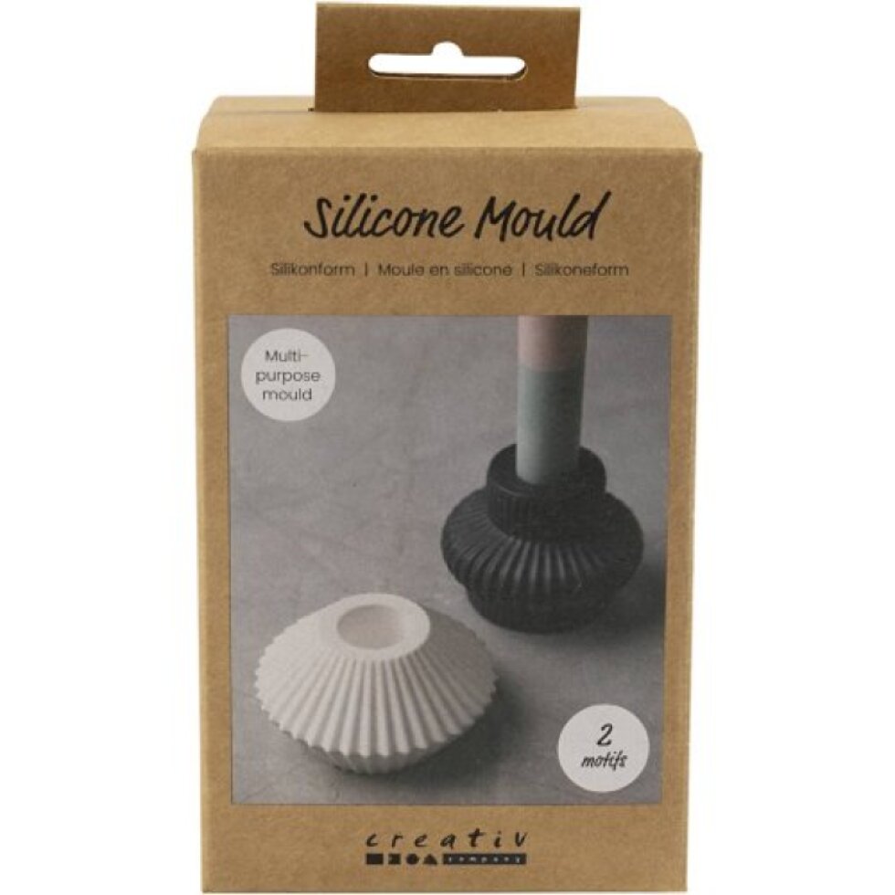 Silikonová forma na odlévání RÝHOVANÉ SVÍCNY