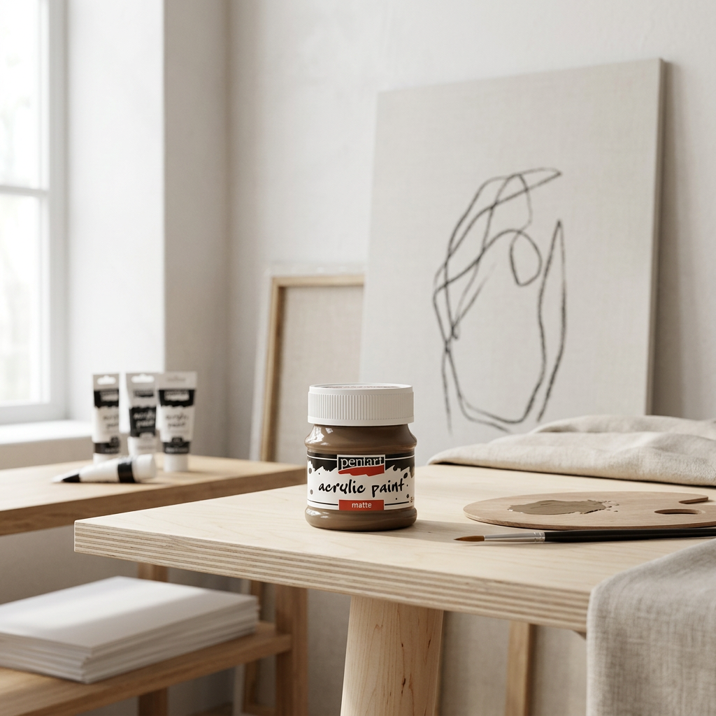 Akrylová barva matná PENTART 50 ml FALCON HNĚDÁ