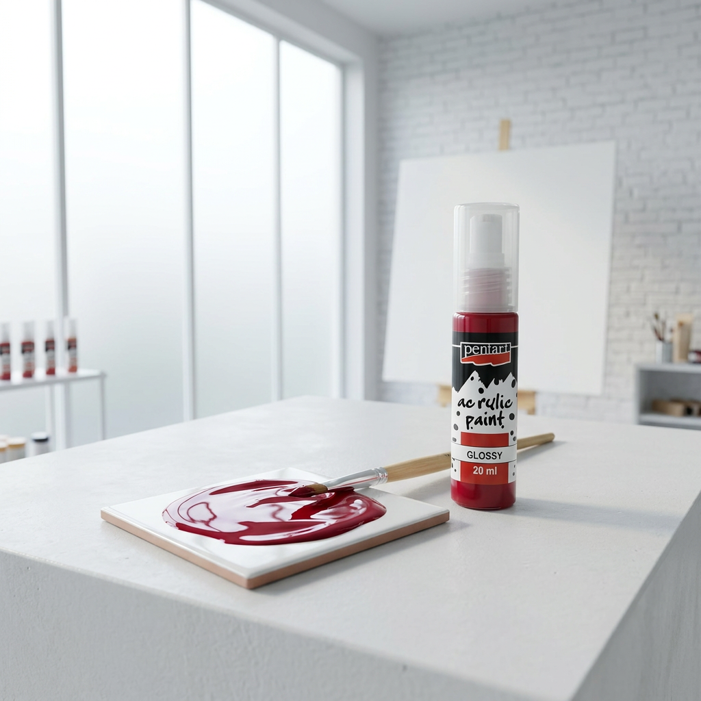 Akrylová barva lesklá PENTART 20 ml KARMÍNOVÁ