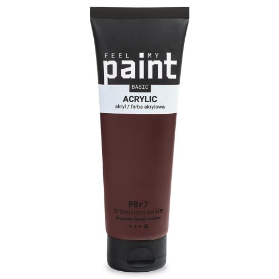 Akrylová barva FeelMyPaint 120 ml MARS HNĚDÁ - certifikace o bezpečnosti dětských hraček
