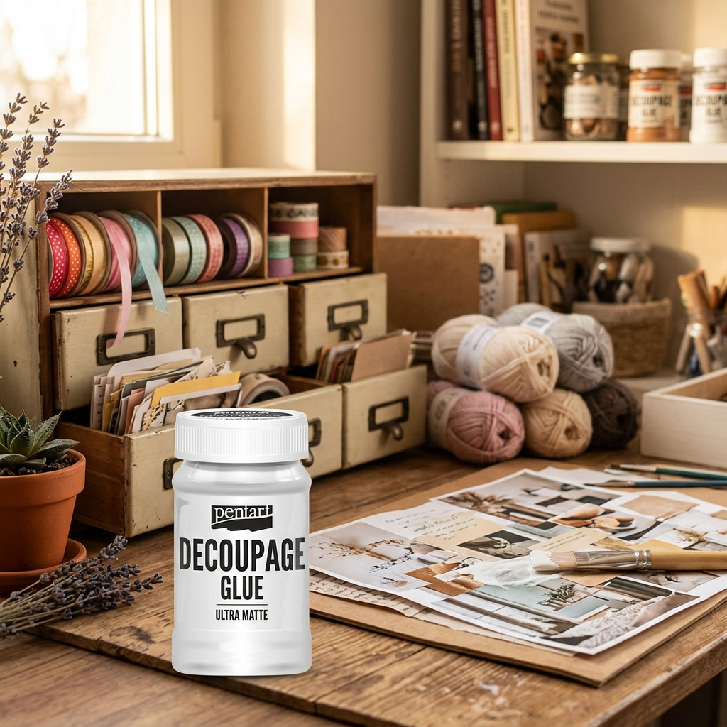 Lepidlo a lak na Decoupage PENTART 100 ml ULTRA MAT