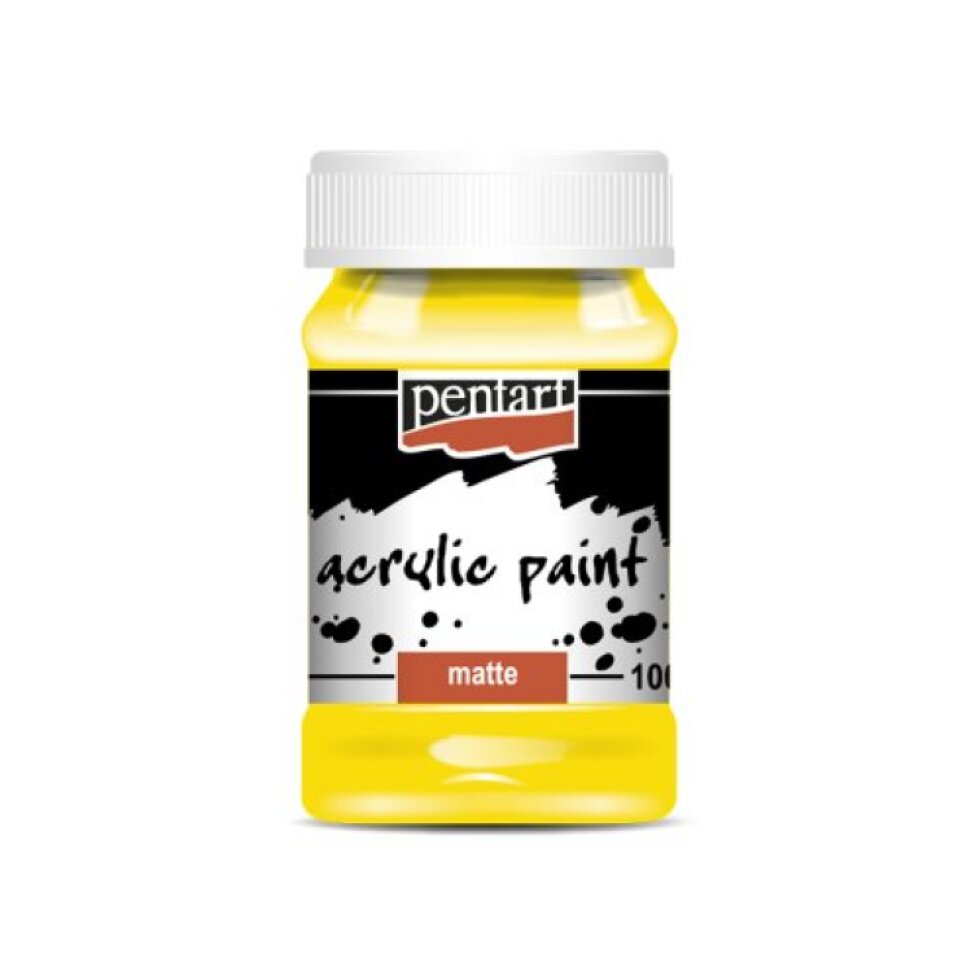Akrylová barva matná PENTART 100 ml ŽLUTÁ