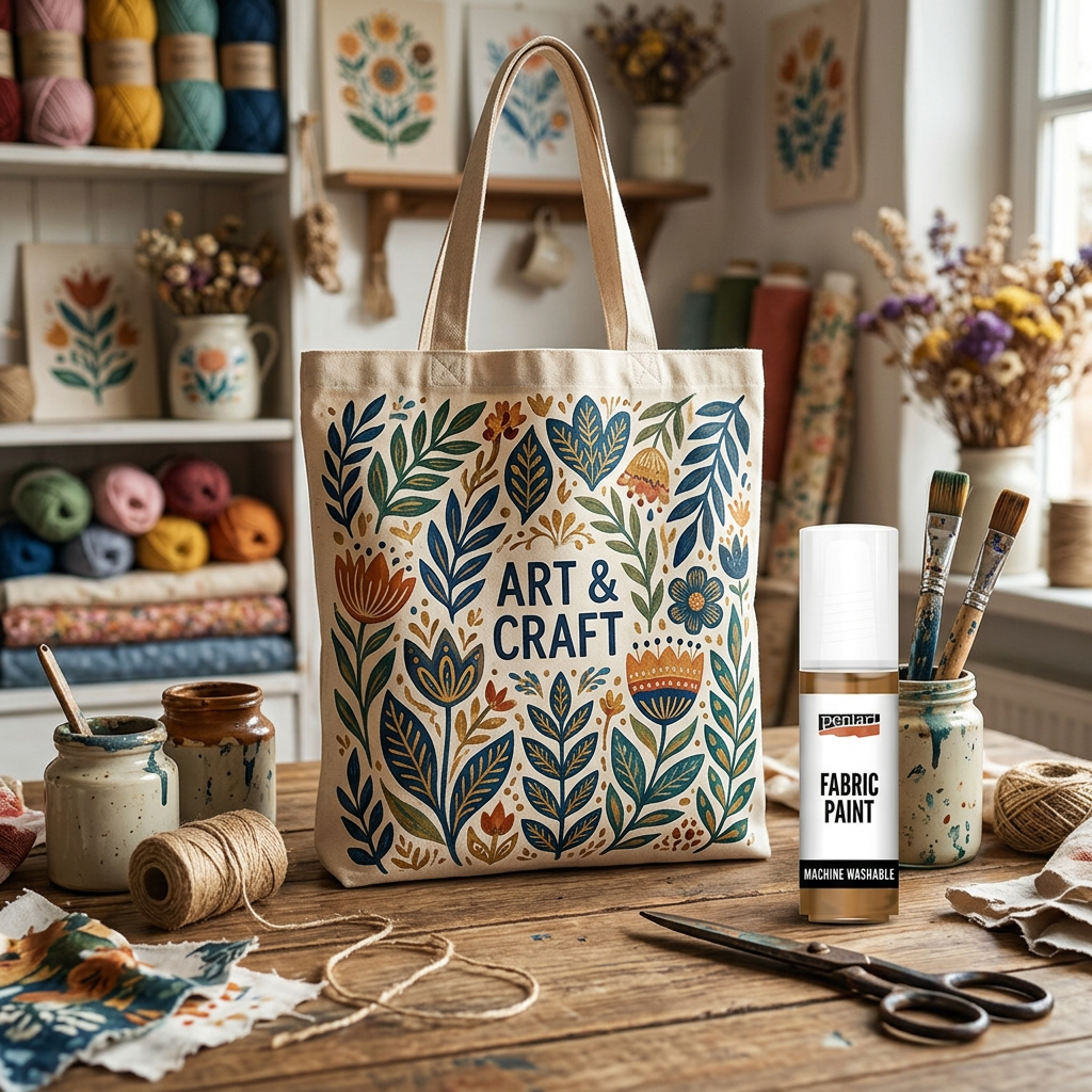 Barva na světlý a tmavý textil PENTART 20 ml OŘÍŠKOVÁ