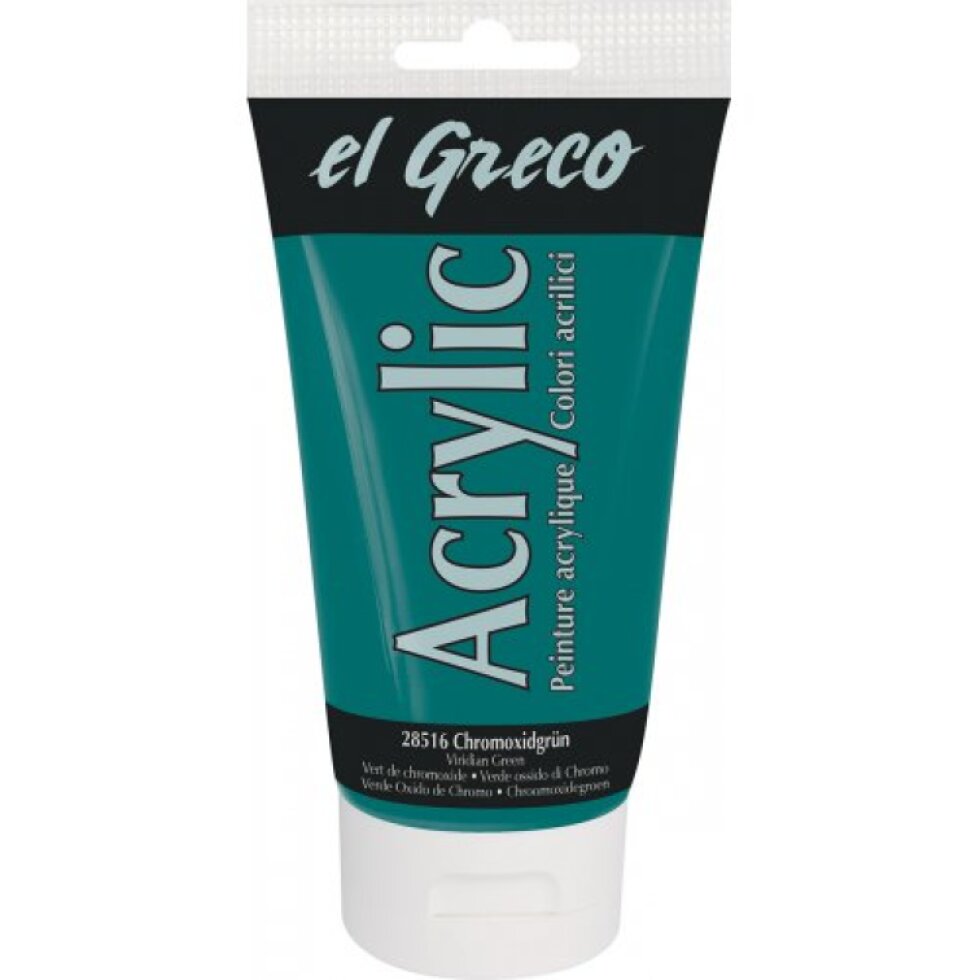 Akrylová barva EL GRECO 150 ml VIRIDIAN ZELENÁ