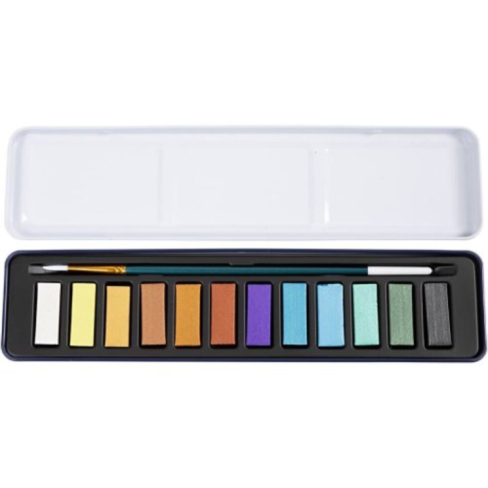 Sada akvarelových barev COLORTIME 12 barev METALICKÁ
