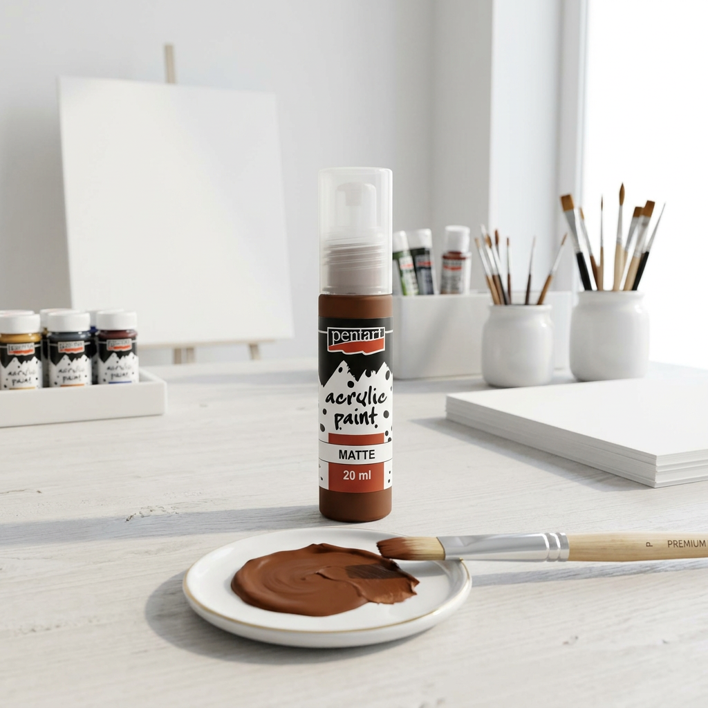 Akrylová barva matná PENTART 20 ml KAŠTANOVÁ