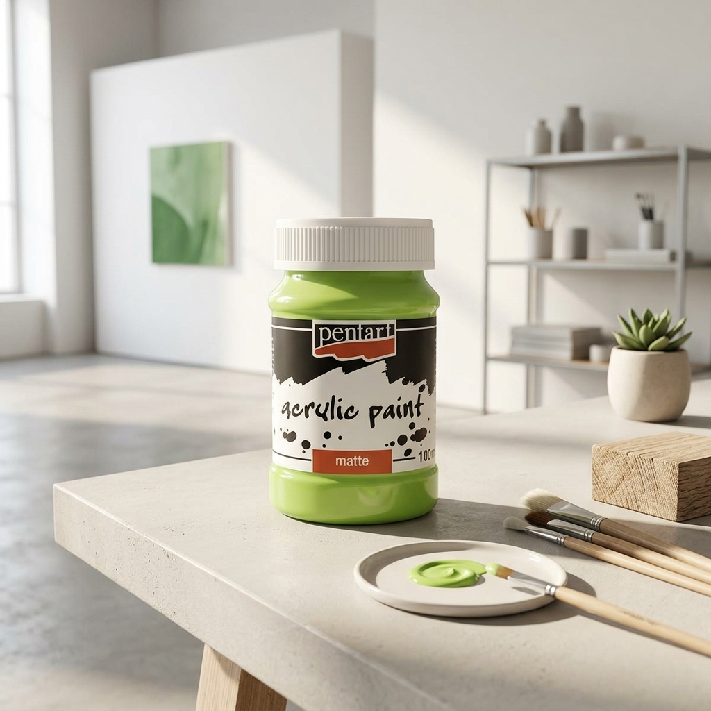 Akrylová barva matná PENTART 100 ml ZELENÁ JABLKO