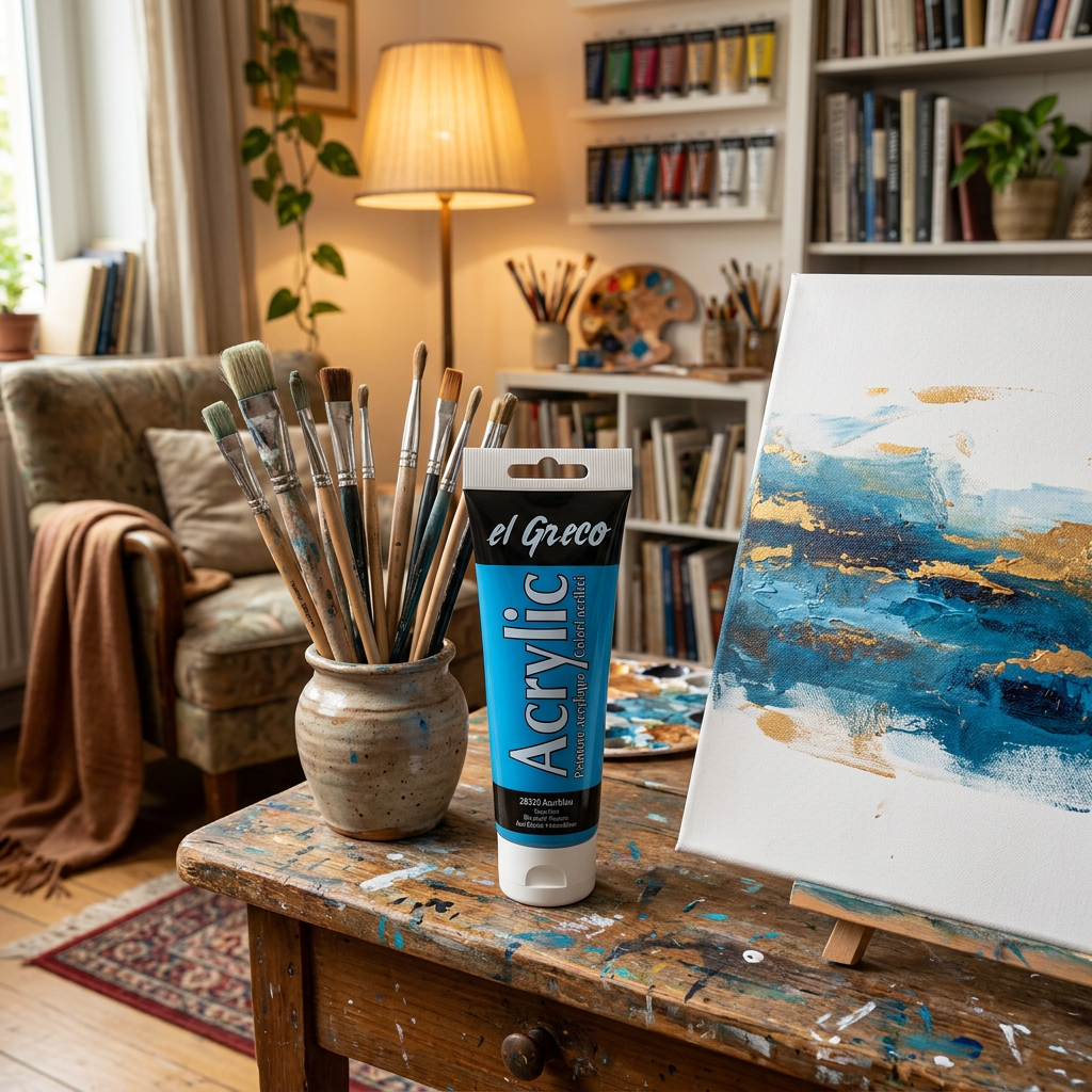 Akrylová barva EL GRECO 75 ml AZUROVÁ