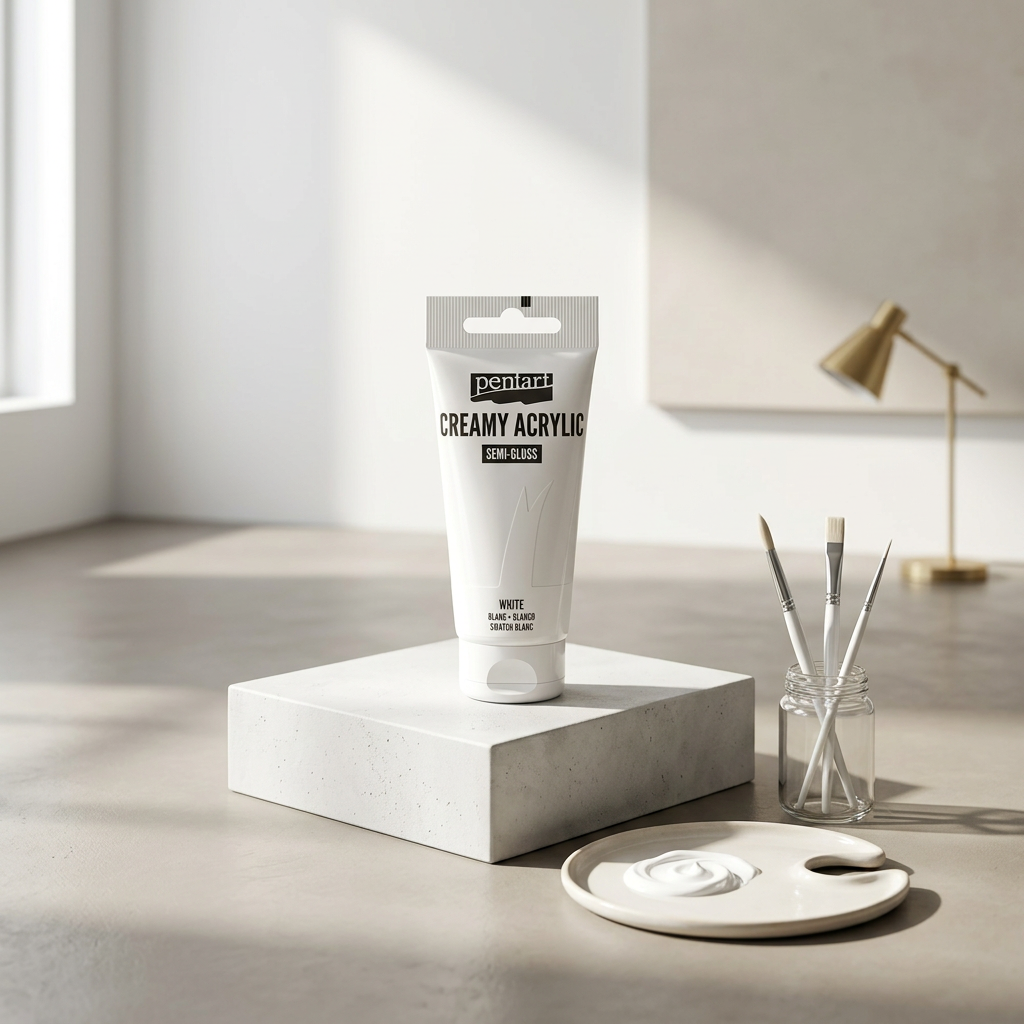 Krémová akrylová barva pololesklá PENTART 60 ml