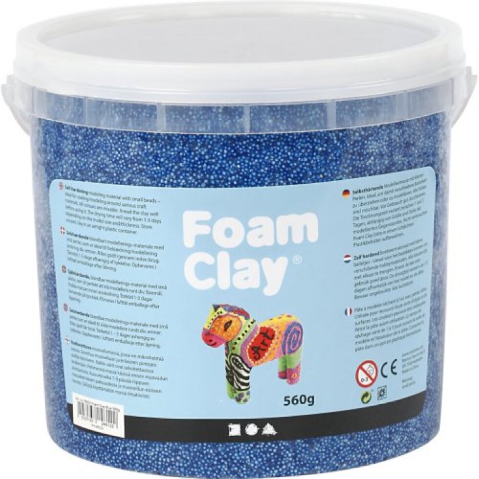 Samotvrdnoucí modelovací pěnová kuličková hmota Foam Clay MODRÁ 560g