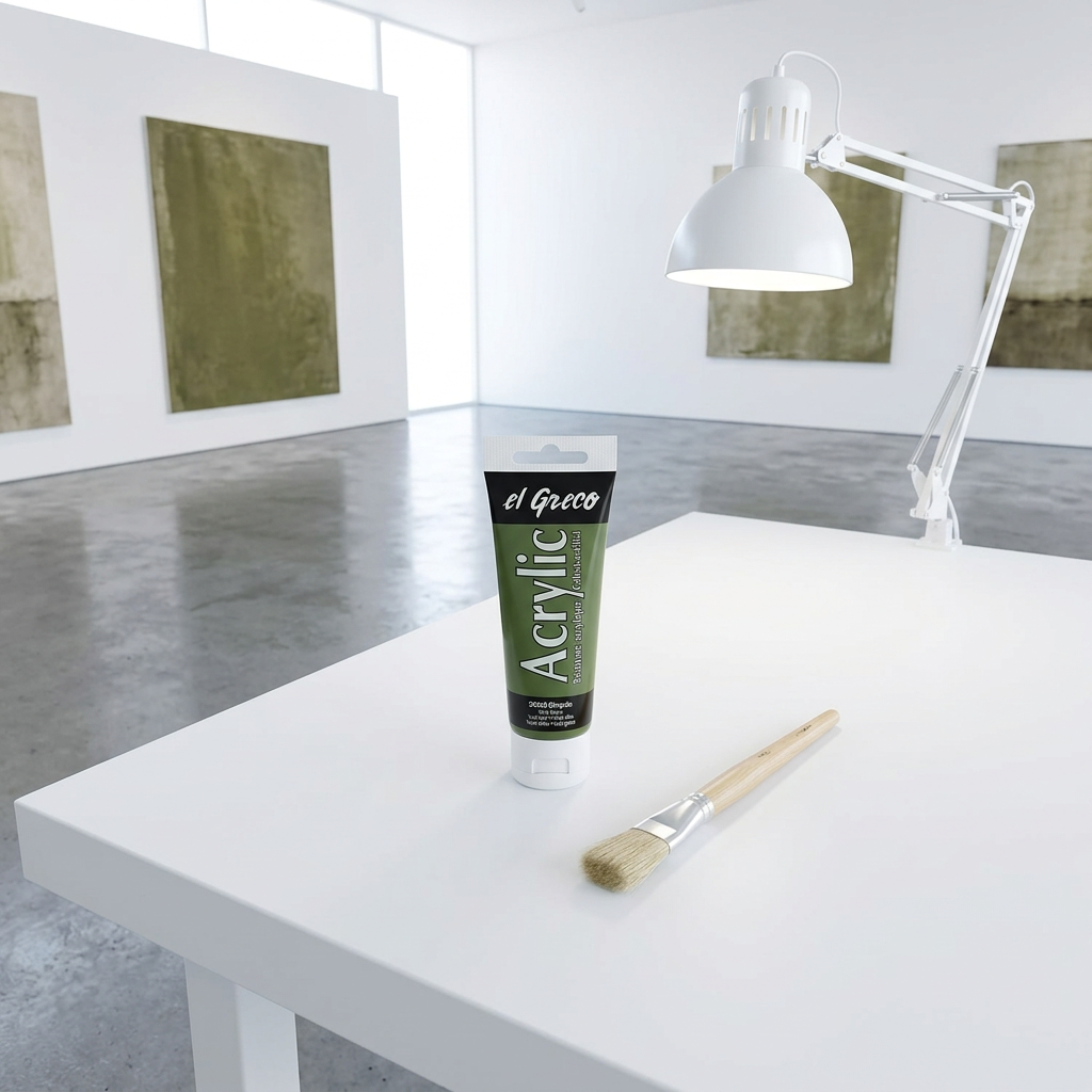 Akrylová barva EL GRECO 75 ml OLIVOVÁ ZELENÁ