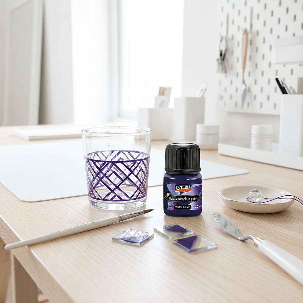 Barva na sklo a porcelán PENTART 30 ml PURPUROVÁ