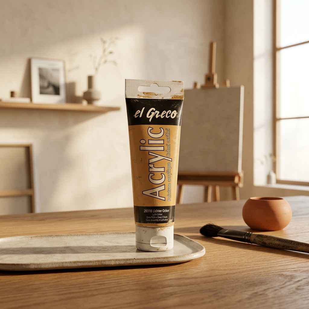 Akrylová barva EL GRECO 75 ml SVĚTLEŽLUTÁ OKR