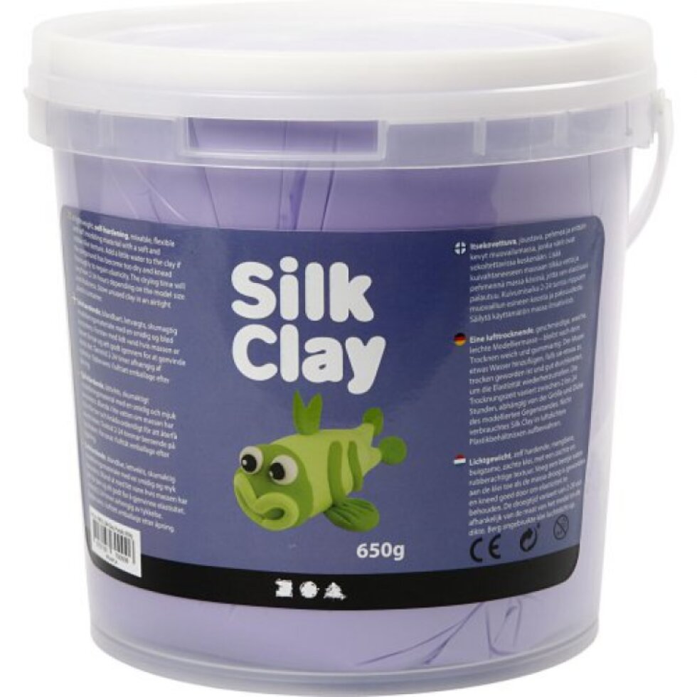 Samotvrdnoucí modelovací lehká hmota Silk Clay FIALOVÁ 650 g