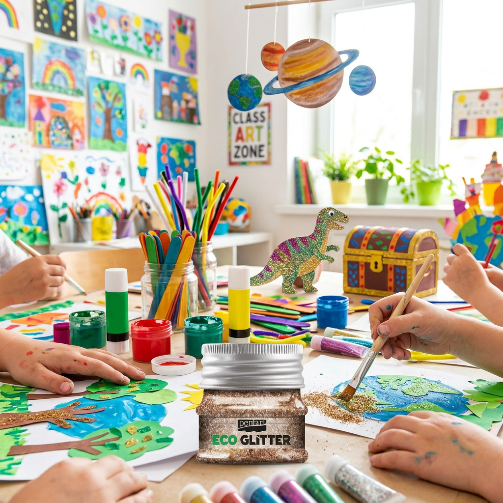 Eko Glitter PENTART 15 g FINE RŮŽOVO ZLATÁ