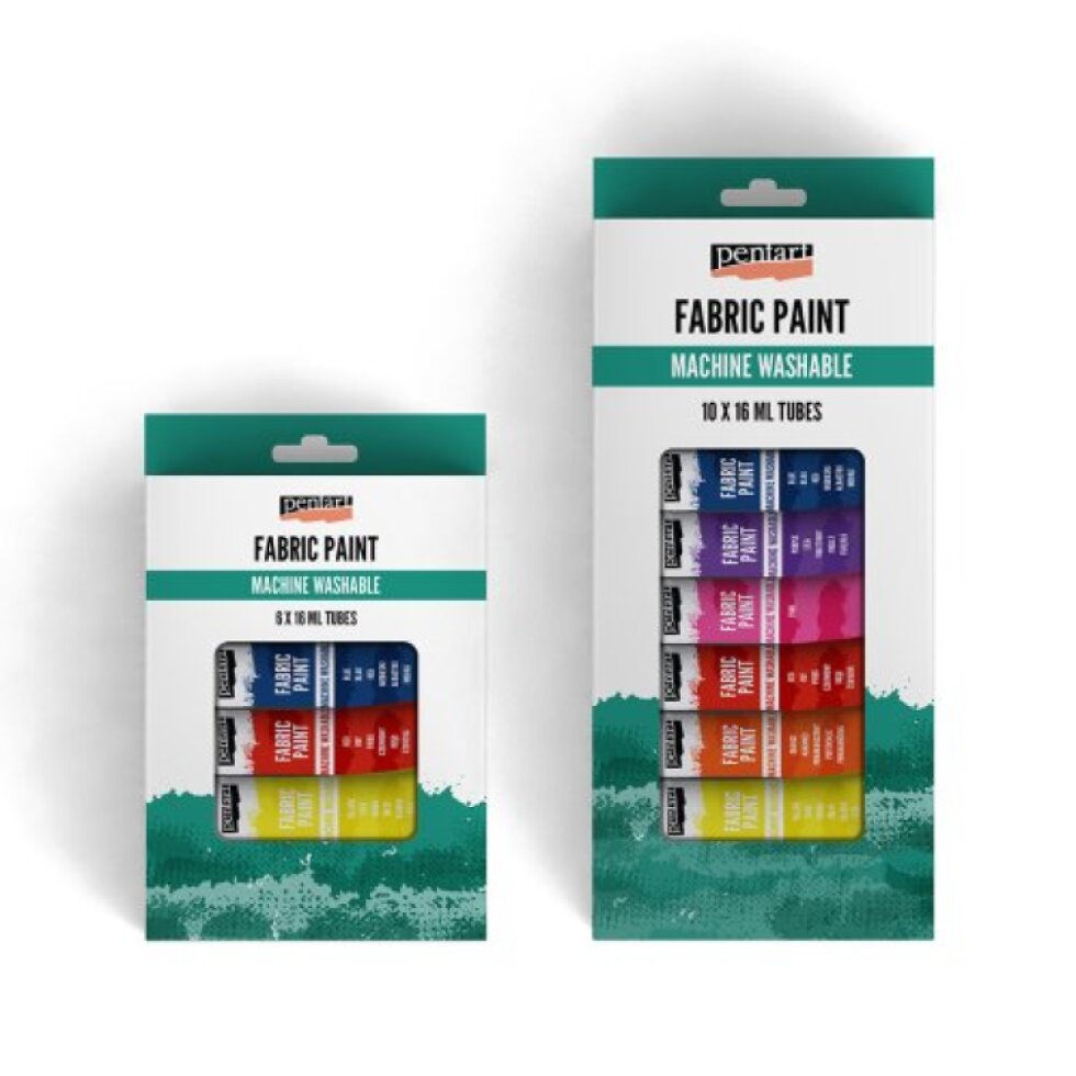 Sada barvy na textil PENTART 10 x 16 ml