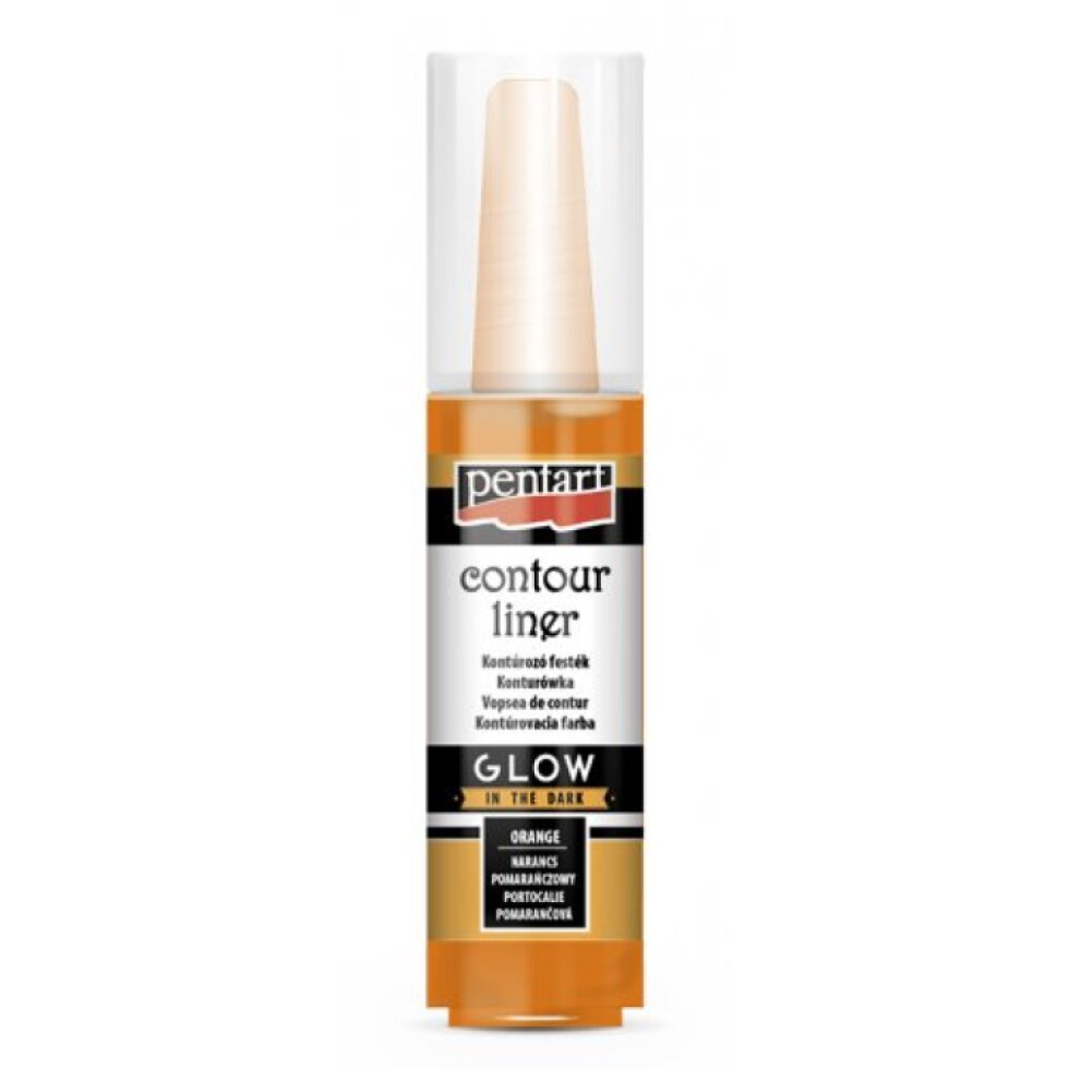 Konturovací liner svítící ve tmě PENTART 20 ml ORANŽOVÁ