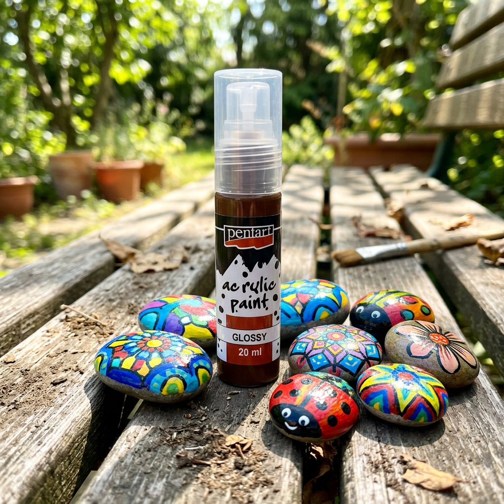 Akrylová barva lesklá PENTART 20 ml TMAVÁ HNĚDÁ
