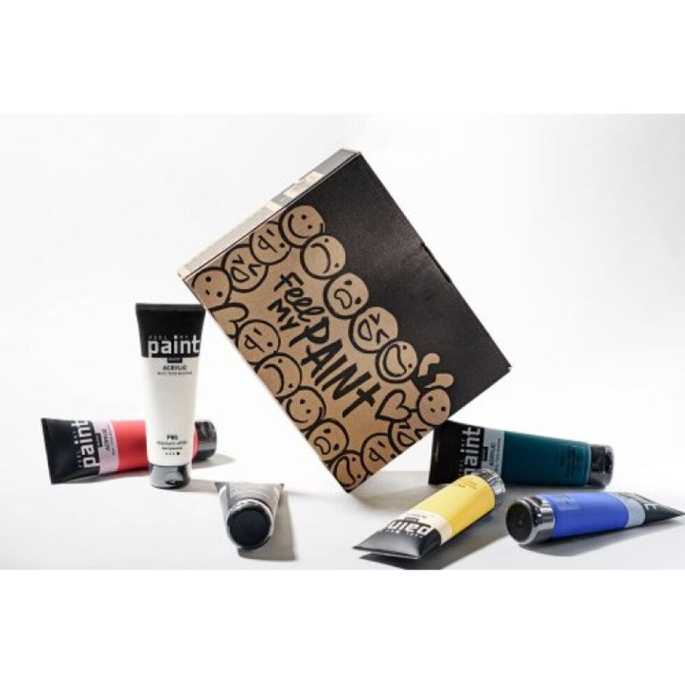 Sada akrylová barva FeelMyPaint 120 ml 6 barev - certifikace o bezpečnosti dětských hraček