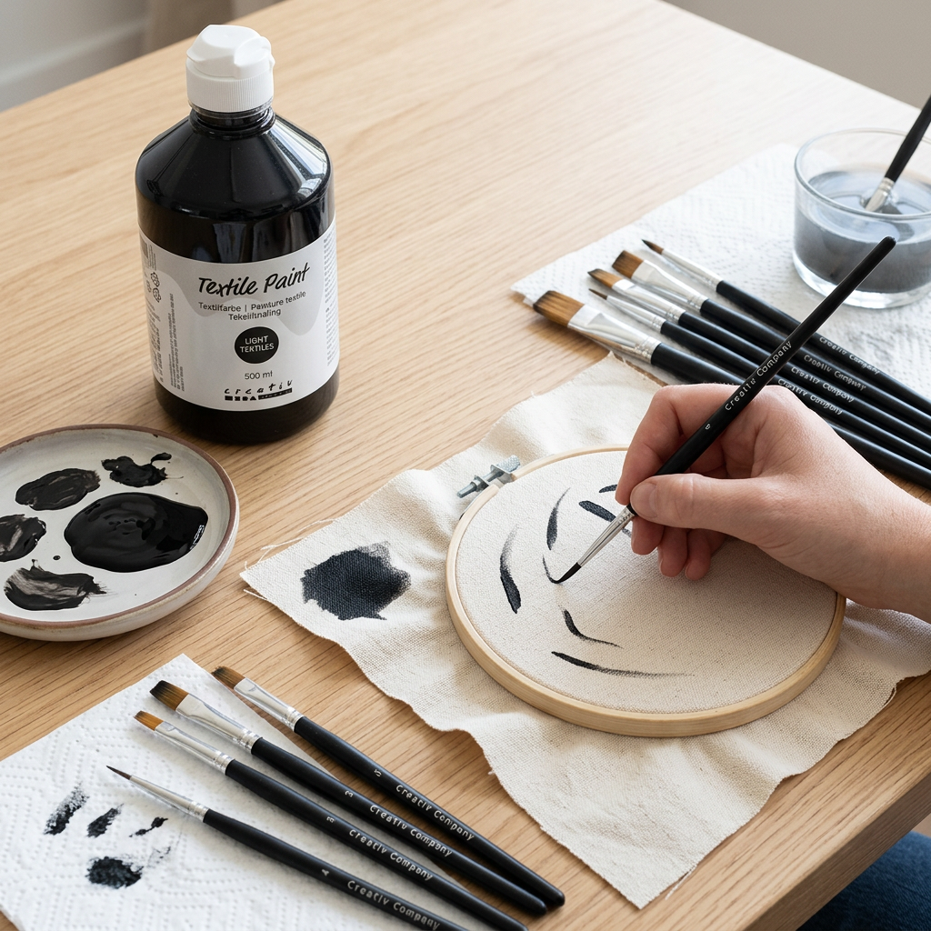 Barva na textil CREATIV 500 ml ČERNÁ