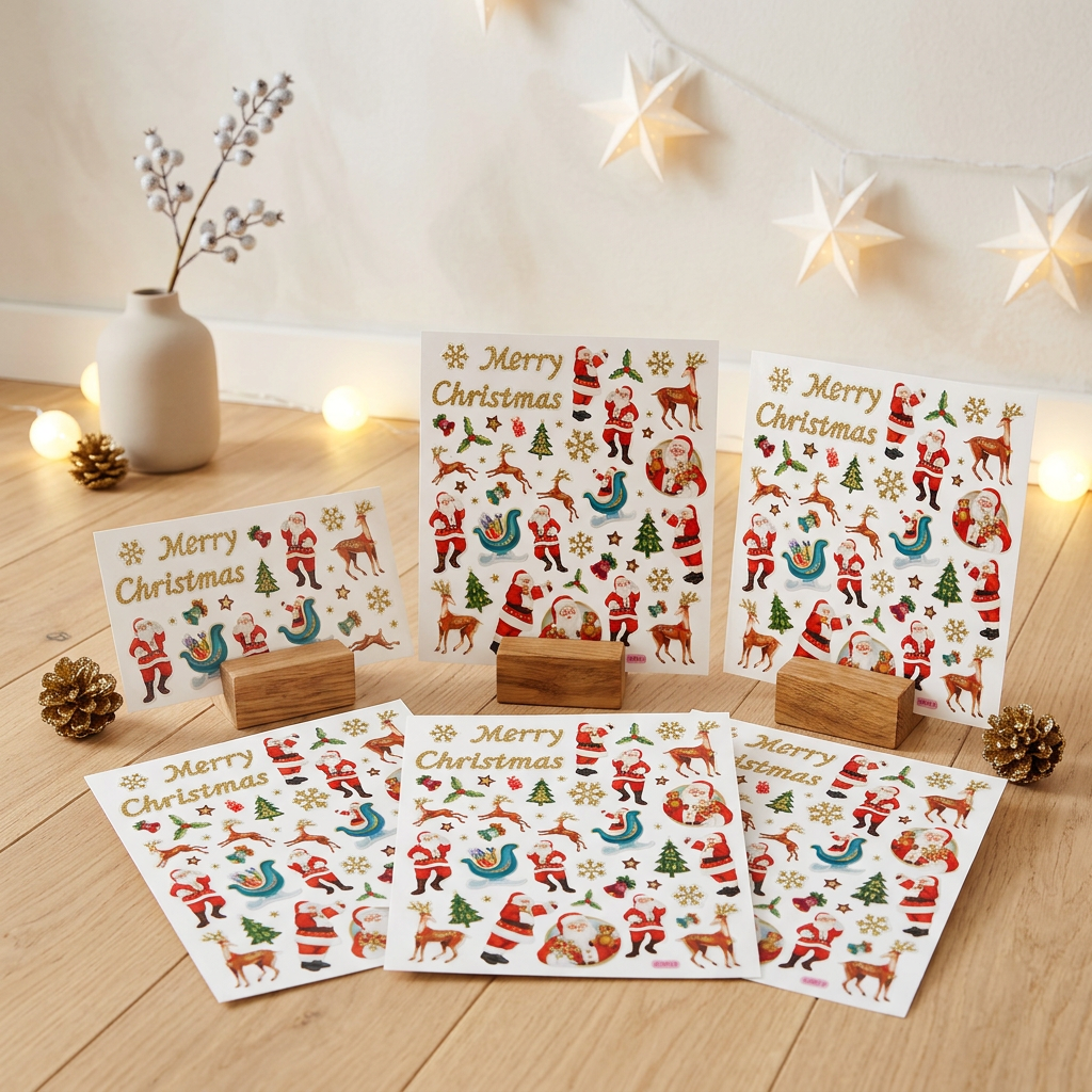 Samolepky - MERRY CHRISTMAS, 1 list
