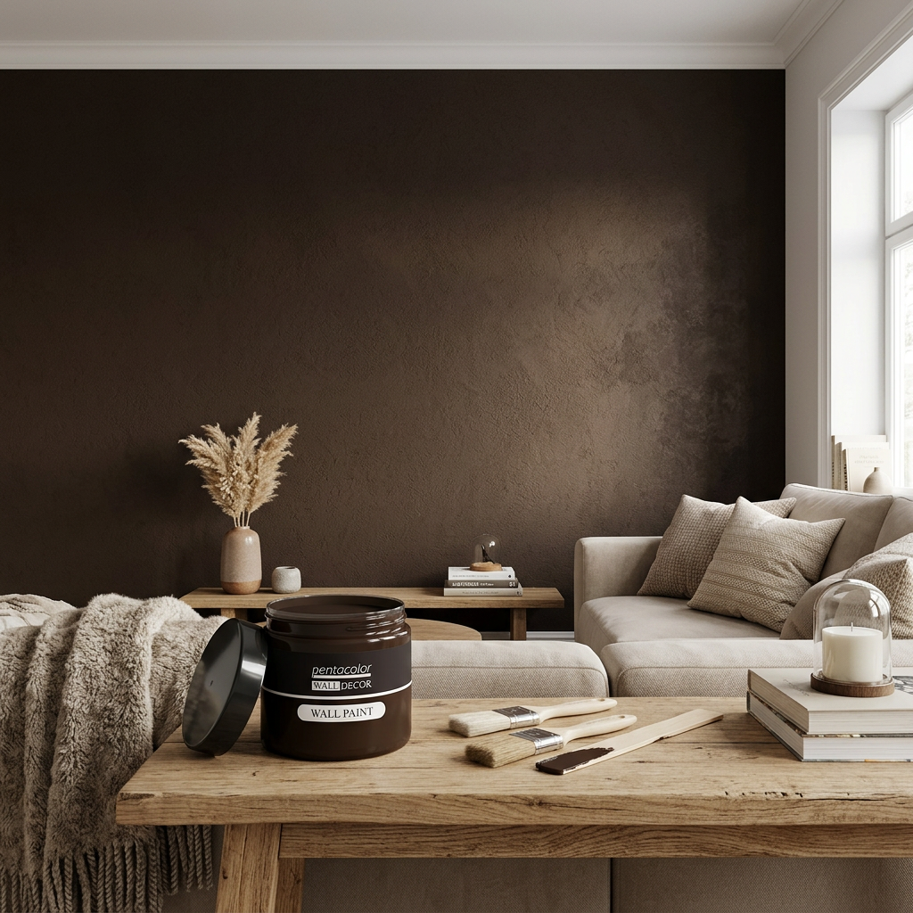 Barva na zeď WALL DECOR 150 ml LANÝŽOVÁ HNĚDÁ