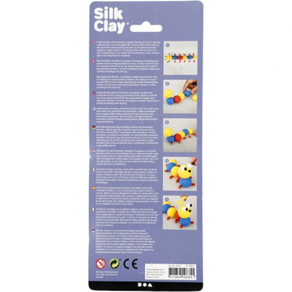 Silk Clay hedvábná modelovací hmota SADA 3 barev - MODRÁ, ČERVENÁ, ŽLUTÁ