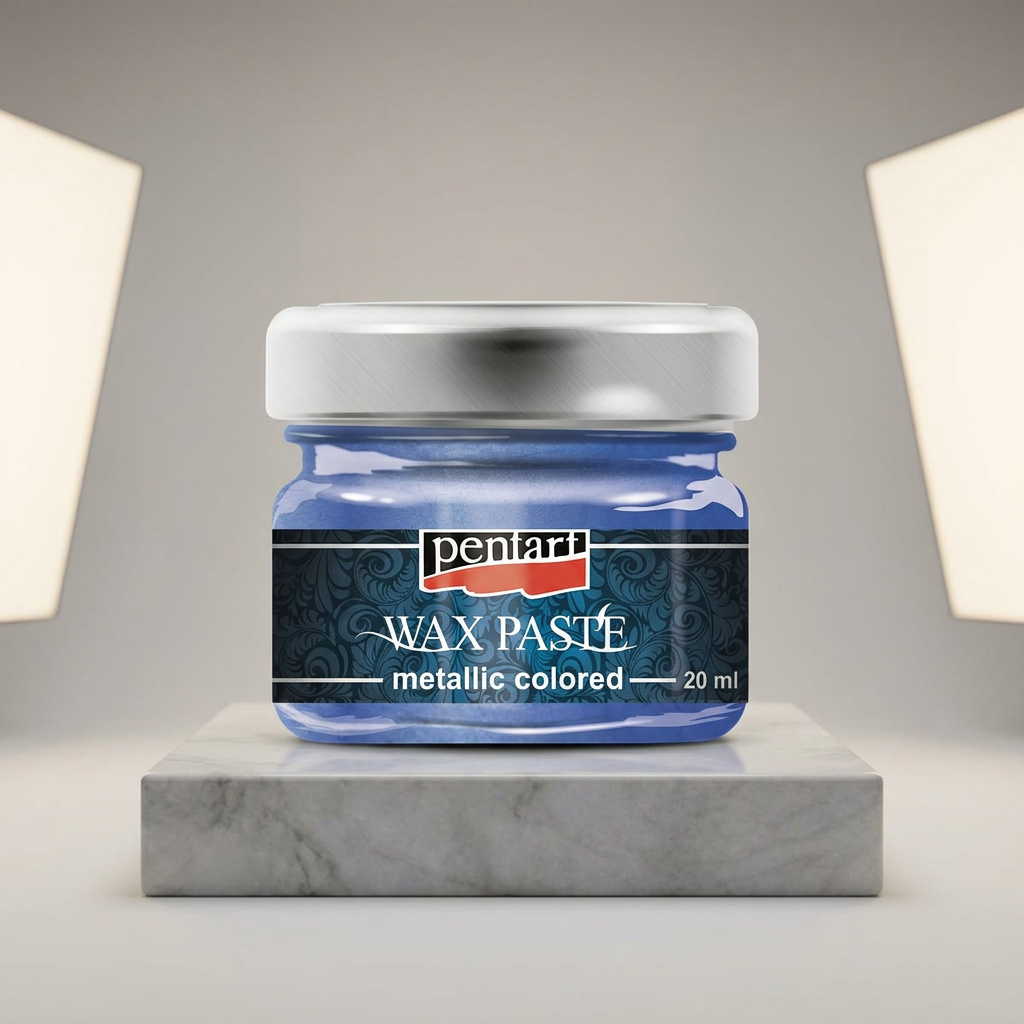 Vosková pasta barevná metalická PENTART 20 ml MODRÁ