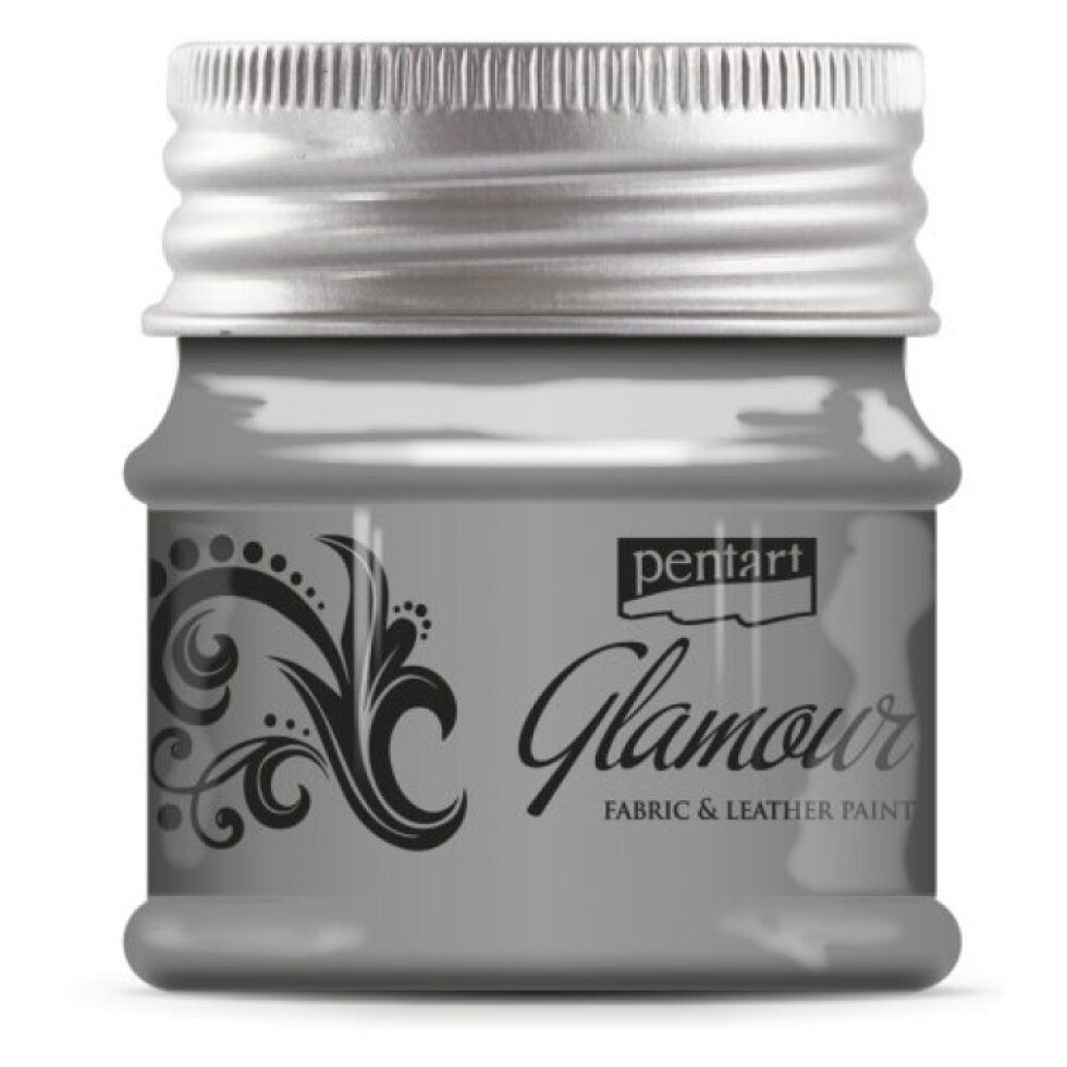 Barva na textil a kůži zářivá PENTART 50 ml STARÁ STŘÍBRNÁ