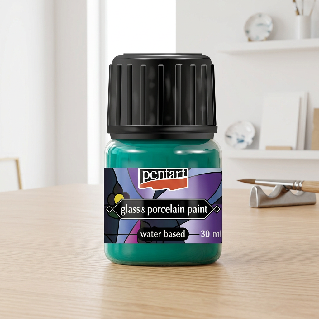 Barva na sklo a porcelán PENTART 30 ml TYRKYSOVÁ ZELENÁ
