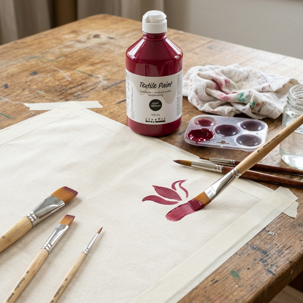 Barva na textil CREATIV 500 ml PRIMÁRNÍ ČERVENÁ