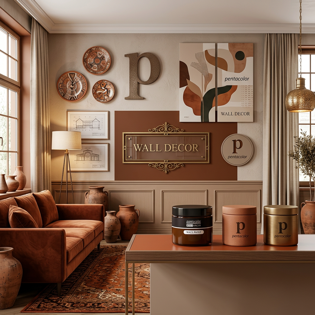 Barva na zeď WALL DECOR 150 ml SVĚTLÁ REZAVÁ