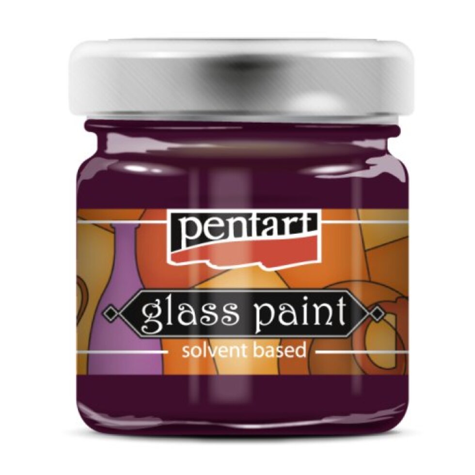 Barva na sklo nevypalovací PENTART 30 ml RŮŽOVÁ