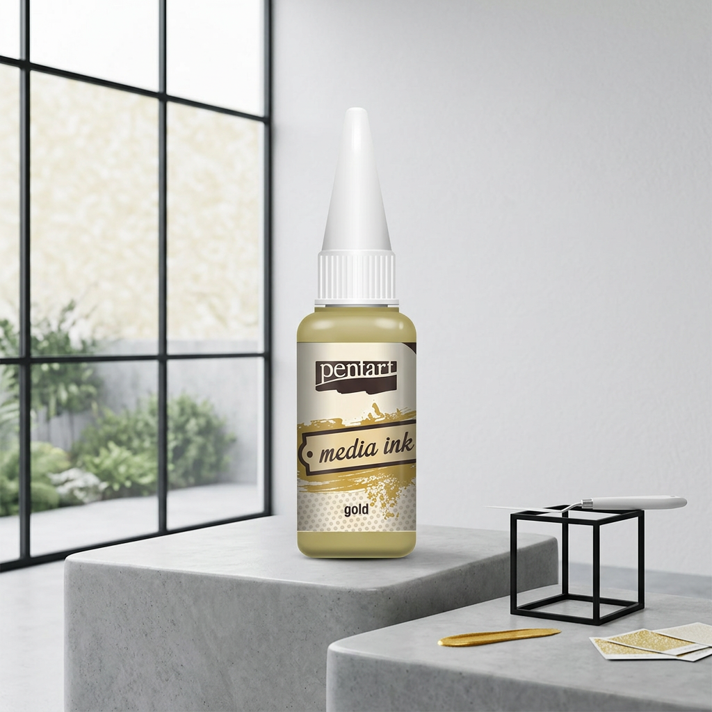Alkoholový inkoust MEDIA INK PENTART 20 ml ZLATÁ