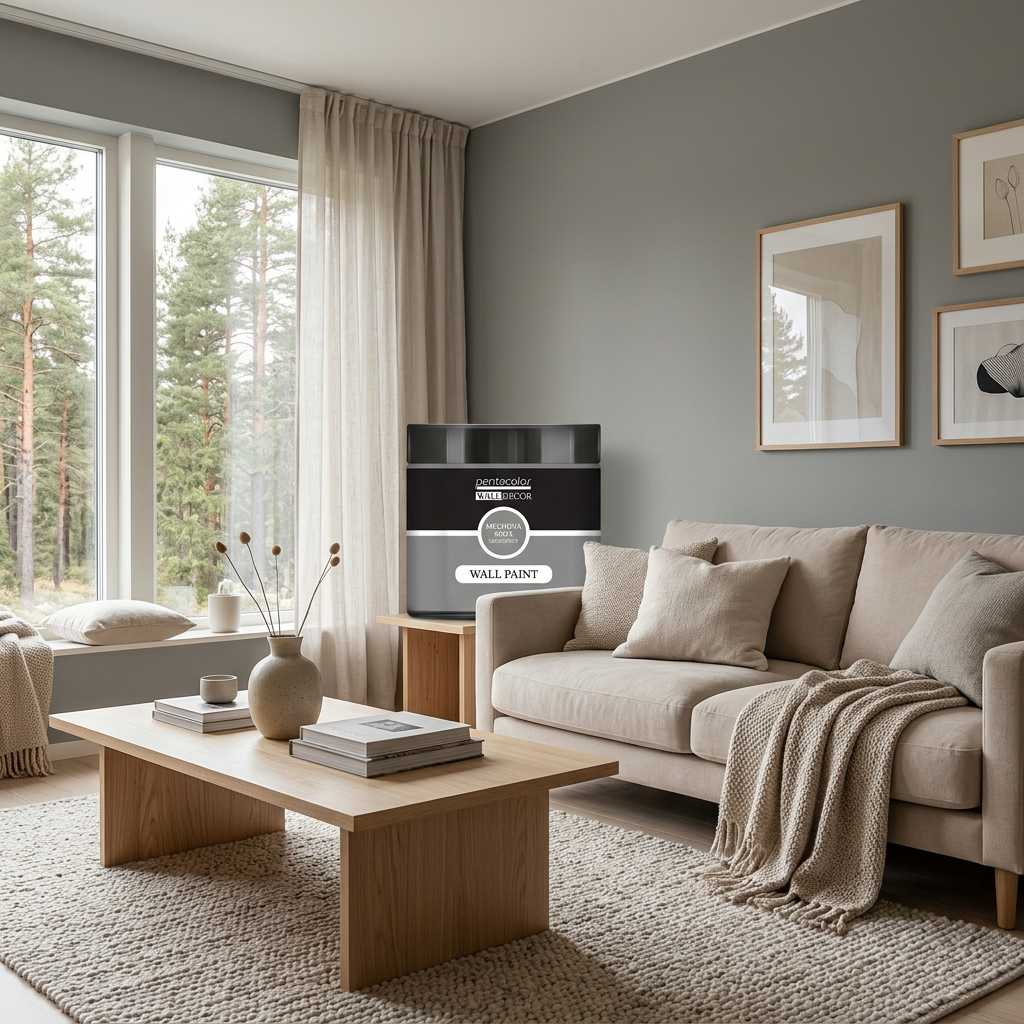 Barva na zeď WALL DECOR 500 ml MECHOVÁ ŠEDÁ
