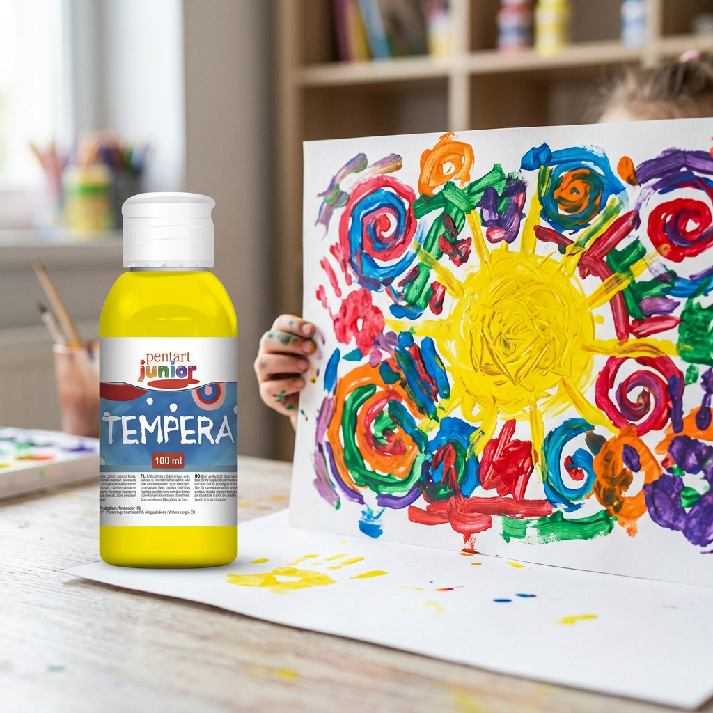 Temperová barva Junior PENTART 100 ml, ŽLUTÁ